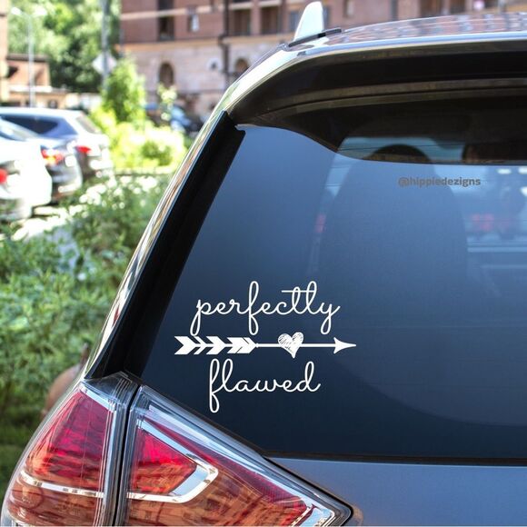 Perfectly Flawed Vinyl Car Decal - Picture 1 of 4